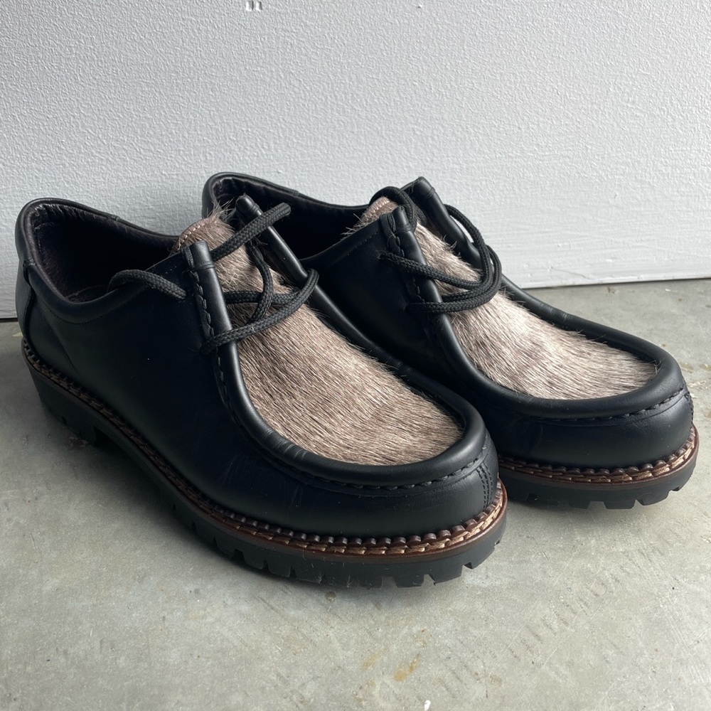GravityPope Pony Hair Oxford Loafers